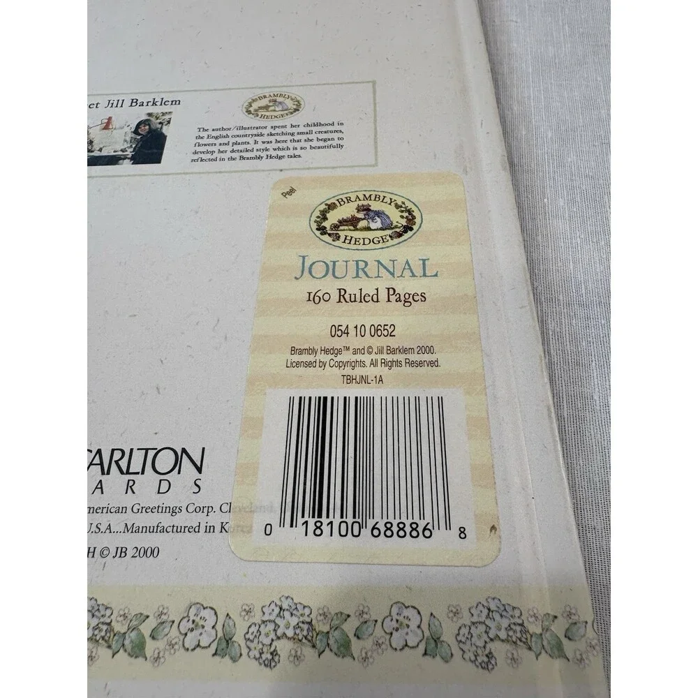 Brambley Hedge Vintage Hardcover 160 Page Journal